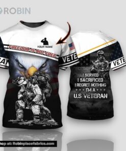 Personalized Us Veteran Freedom Is Not Free Eagle All Over Print 3D T Shirt For Military