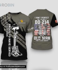 Personalized Us Veteran Proud To Have Served All Over Print 3D T Shirt For Military
