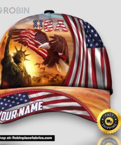 Personalized USA Towards Freedom All Over Print Baseball Cap A Great Gift For Veterans Day