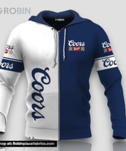 Personalized White and Blue Coors Banquet Claw Hoodie & Zip Hoodie