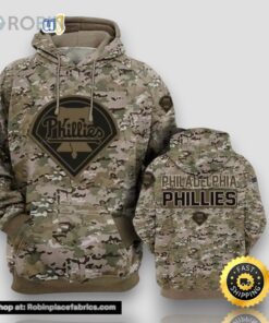 Philadelphia Phillies Camouflageuflage Veteran 3D Hoodie Philadelphia Phillies Camouflageuflage Veteran 3D Hoodie