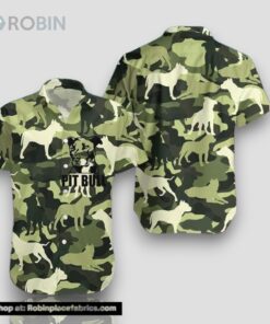 Pitbull Camouflage Dog Army Veteran Unisex Dog Aloha Beach Summer Short Sleeve Hawaiian Shirt Pitbull Camouflage Dog Army Veteran Unisex Dog Aloha Beach Summer Short Sleeve Hawaiian Shirt