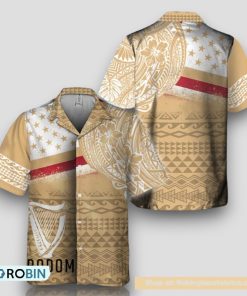 Polynesian Beige Guinness Beer Hawaiian Shirt