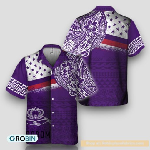 Polynesian Purple Crown Royal Hawaiian Shirt