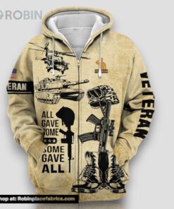Premium All Gave Some US Veteran Zip Hoodie