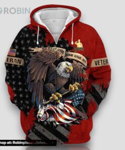 Premium Eagle US Veteran Zip Hoodie