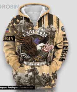 Premium Freedom Is Not Free US Veteran Zip Hoodie