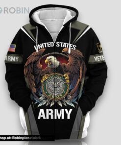 Premium Honoring All Who Served US Veteran Zip Hoodie N