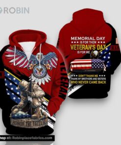 Premium Memorial Day Is For Them US Veteran Zip Hoodie Premium Memorial Day Is For Them US Veteran Zip Hoodie