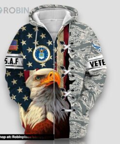 Premium Multiple US Military Services Veteran Day Zip Hoodie 3D