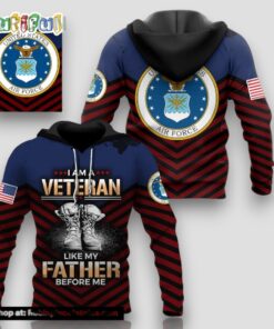 Premium Multiple US Military Services Veteran Hoodie 3D Shirt
