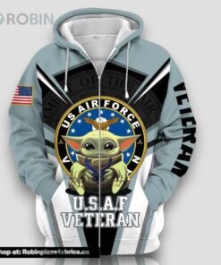 Premium Multiple US Military Services Veteran Zip Hoodie 3D