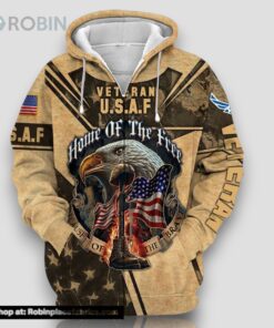 Premium Multiple US Military Services Veteran Zip Hoodie 3D Unisex