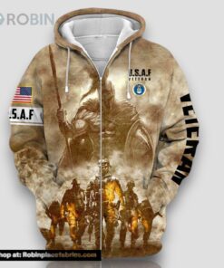 Premium Multiple US Military Services Veteran Zip Hoodies