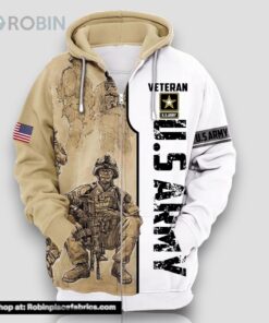 Premium U.S Army Veteran Zip Hoodie