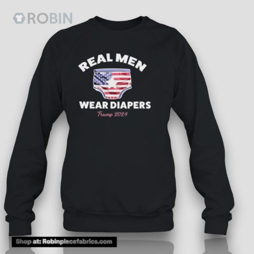 Real Men Wear Diapers Trump 2024 Flag Unisex Shirt