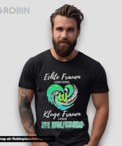 Real Women Love Football Smart Women Love Vfl Wolfsburg Heart Diamond Shirt