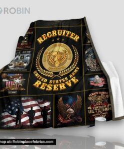 Recruiter Us Army Reserve Fleece Throw Blanket