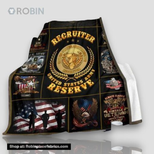 Recruiter Us Army Reserve Fleece Throw Blanket
