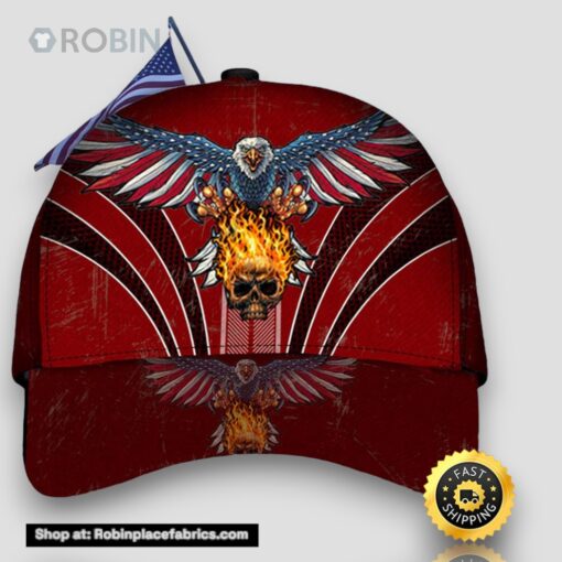 Red Eagle Skull Veteran Classic Cap