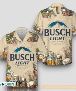 Retro Brewing Beer Busch Light Hawaiian Shirt