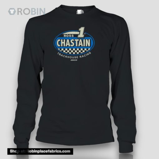 Ross Chastain Checkered Flag Heathered Charcoal Vintage Shirt