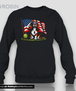 Salute Basset Hound Usa Flag Memorial Day 4th Of July Shirt