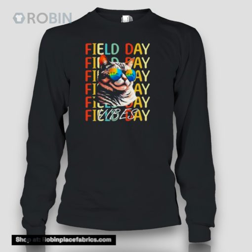 School Field Day Vibes Summer 2024 Cat Teachers Shirt