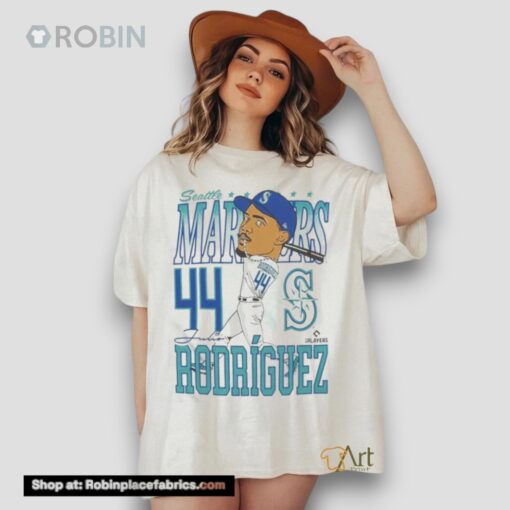 Seattle Mariners Julio Rodríguez Caricature Baseball Shirt