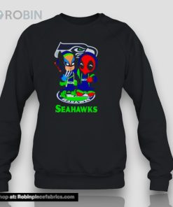 Seattle Seahawks Marvel Wolverine And Deadpool True Friends Shirt Seattle Seahawks Marvel Wolverine And Deadpool True Friends Shirt