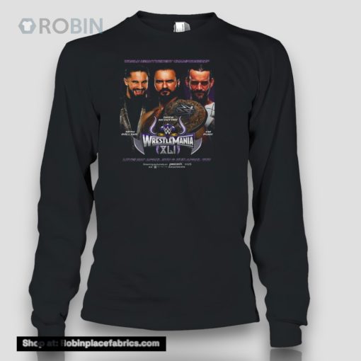 Seth Roolins And Drew Mcintyre And Cm Punk World Heavyweight Championship Wrestlemania 41 Wwe 2024 Shirt