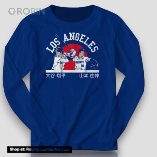 Shohei Ohtani & Yoshinobu Yamamoto Kanji Flag Unisex Shirt