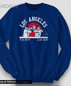 Shohei Ohtani & Yoshinobu Yamamoto Kanji Flag Unisex Shirt