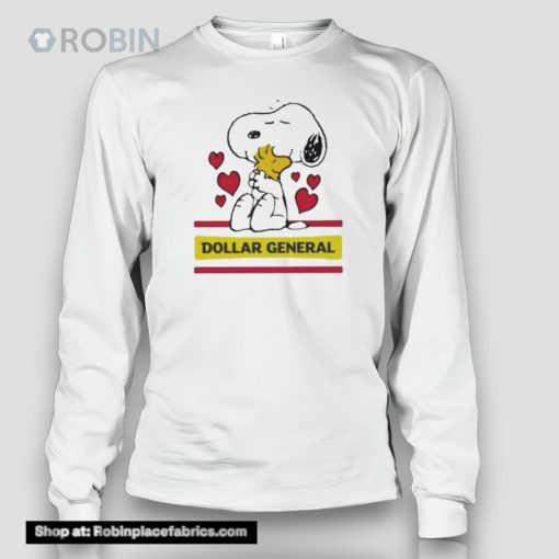 Snoopy And Woodstock Loves Dollar General Logo Shirt