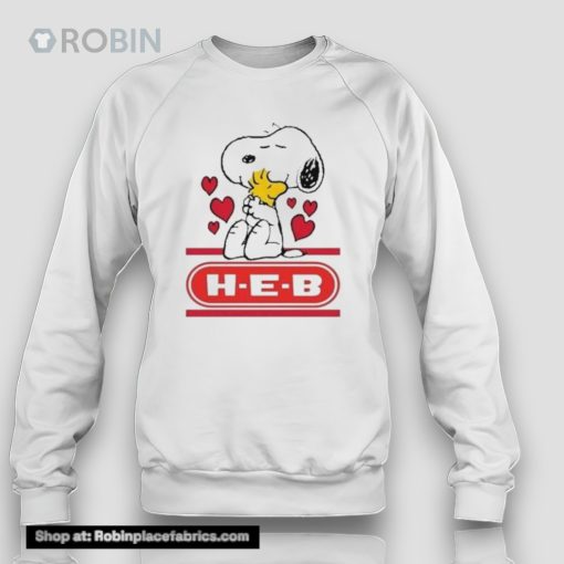 Snoopy And Woodstock Loves H E B Logo Unisex Shirt