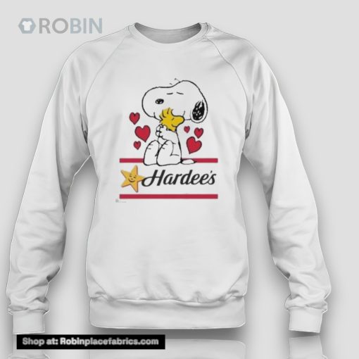 Snoopy And Woodstock Loves Hardee’s Logo Unisex Shirt