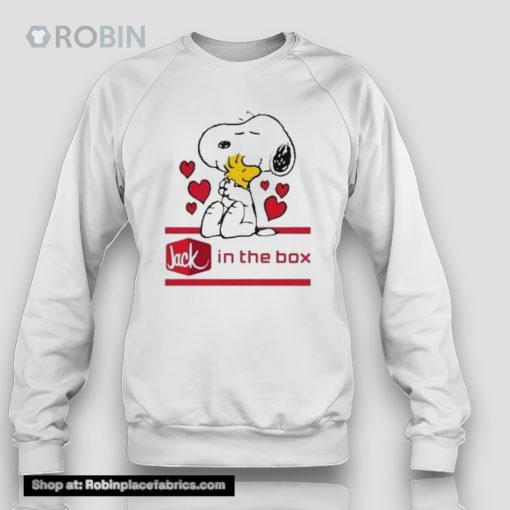 Snoopy And Woodstock Loves Jack In The Box Logo Unisex Shirt