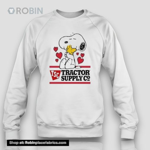 Snoopy And Woodstock Loves Tractor Supply Logo Unisex Shirt