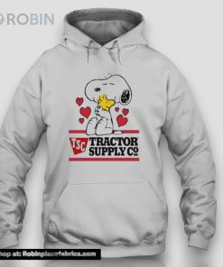 Snoopy And Woodstock Loves Tractor Supply Logo Unisex Shirt