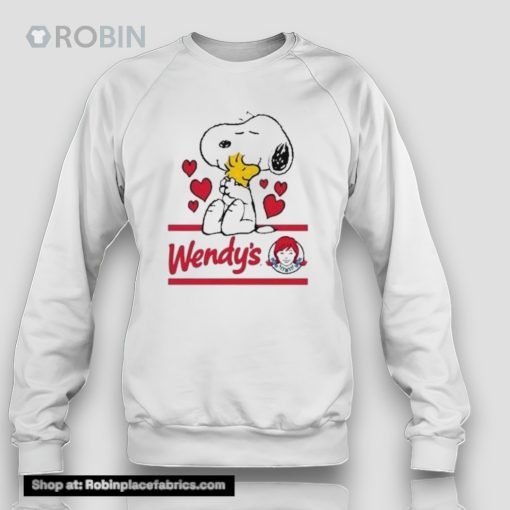 Snoopy And Woodstock Loves Wendy’s Logo Unisex Shirt