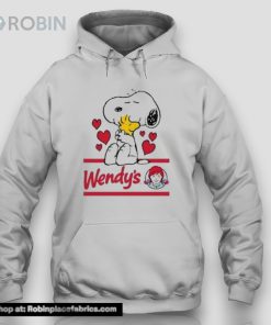 Snoopy And Woodstock Loves Wendy’s Logo Unisex Shirt
