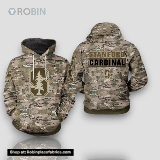 Stanford Cardinals Camouflage Veteran 3D Hoodie Stanford Cardinal Gifts For Men