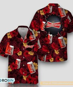 Summer Aloha Floral Budweiser Hawaiian Shirt