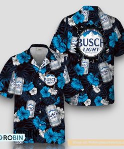 Summer Aloha Floral Busch Light Hawaiian Shirt