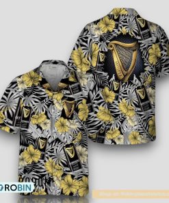 Summer Aloha Floral Guinness Beer Hawaiian Shirt