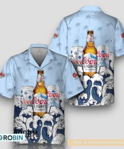 Summer Waves Coors Light Hawaiian Shirt
