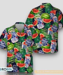 Summer Watermelon Pabst Blue Ribbon Hawaiian Shirt