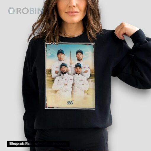 The 4 Players Scheffler Schauffele Clark And Morikawa For Team Usa At 2024 Paris Olympics Wall Art Decor Poster Shirt