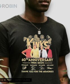 The Kinks Band 60th Anniversary 1984 2024 Thank You For The Memories Signatures Shirt