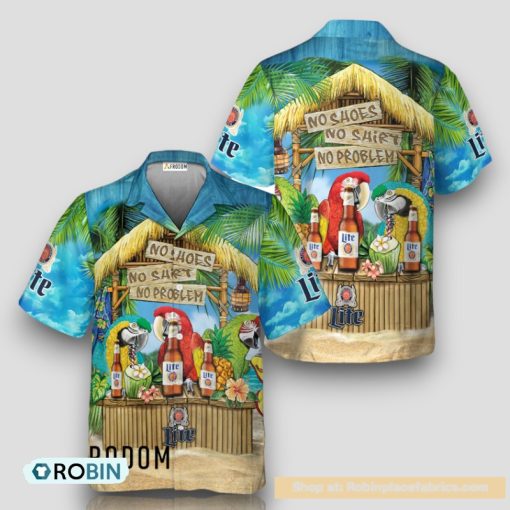 The Ultimate Margaritaville Party Miller Lite Hawaiian Shirt
